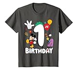 Disney Jr. Mickey Mouse First 1st Birthday Party Gift T-Shirt