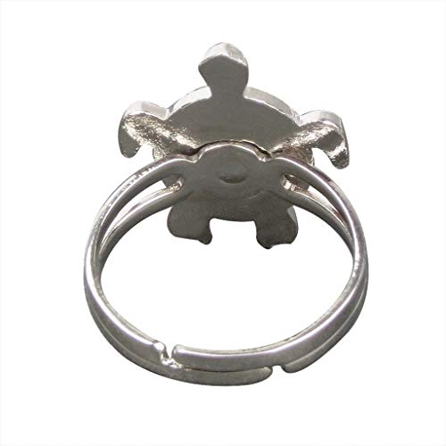 PULABO Stimmungsring, Schildkröte, Emotion-Gefühl, Farbwechselring, verstellbar, Weiß, Ring, Geschenk