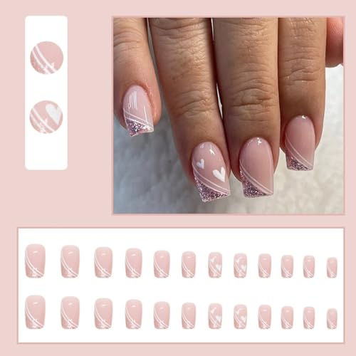 Image of Fashionharbour 24 Reusable Artificial Fake Nail Set| Lightweight & Long Lasting| Easy To Use| Quick Fix For Festivals & Special Occasions (w476)