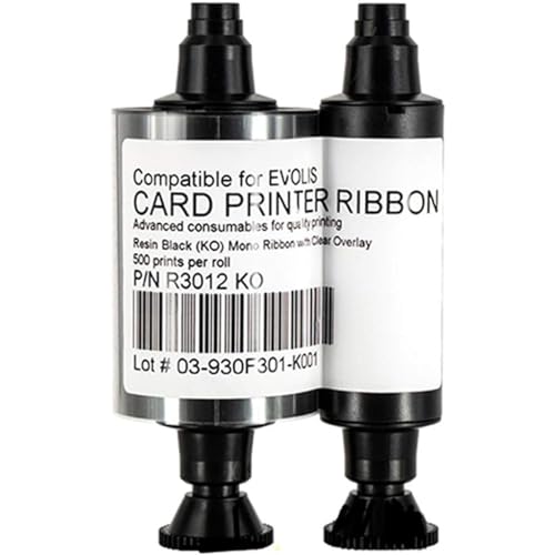 R3012 KO - Cinta adhesiva para impresora de tarjetas Evolis Pebble Pebble3 Pebble4 Dualys Dualys3 Securion, 500 imágenes