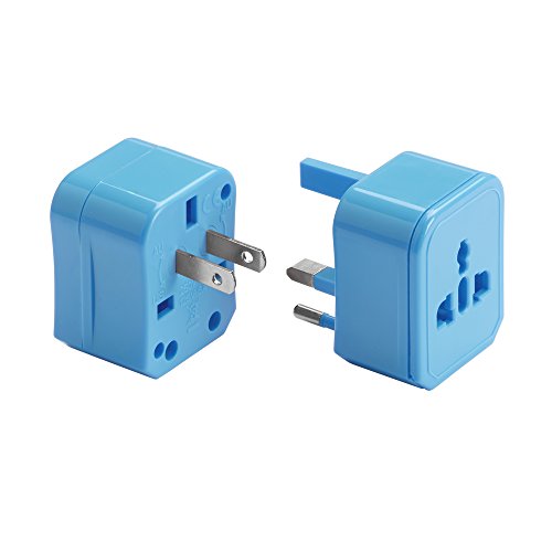 Lewis N. Clark Adapter Plug Kit W/ 2.1a Dual USB Charger, Blue, One Size