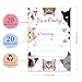 ATOERNCSO 4x6 Cute Cat It’s a Pawty! Birthday Invitations (20 Cards + 20 Envelopes) – Adorable Feline-Themed Kids’ Party Invites.(067)