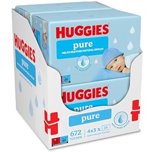 Huggies Pure Baby-Feuchttücher 672 Tücher – 12er Pack
