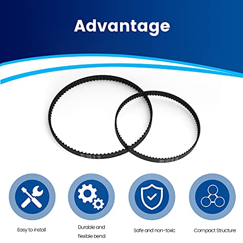KGC Vacuum Belt Compatible with Bissell Belt ProHeat 2X Revolution Vacuum, Compatible with Models:1548,1550,1551,Parts 1606419 & 1606418