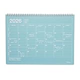 手帳 2026 スケジュール帳 2026年1月始まり 月間ブロック B5変型 ノートブックカレンダー・M ブルー マークス 26WDR-NB1-BL