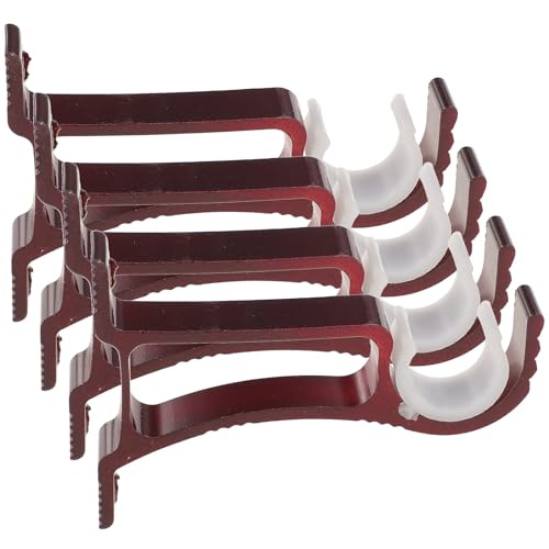 DRESSOOS �A���~�j�E�������� �J�[�e�����b�h�Œ�z���_�[ �ȒP���t�� �������g�p ���g���V���v���ȃf�U�C�� �Ǘp�J�[�e�����[���t�b�N 4�Z�b�g