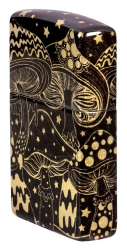 Encendedor de bolsillo Zippo Mushroom Drift latón bruñido miniatura 3