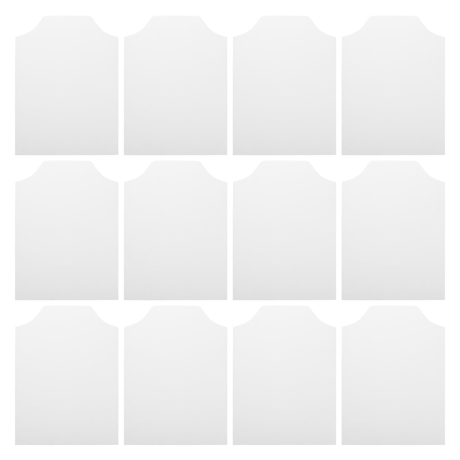 NUOBESTY 100 Stück Weiße Papp Hemdformen 22X30cm für Knitterfreie T Shirt Verpackung und Kleidungssortierung Doppelseitiger Karton für Selbstgemacht Bastelarbeiten