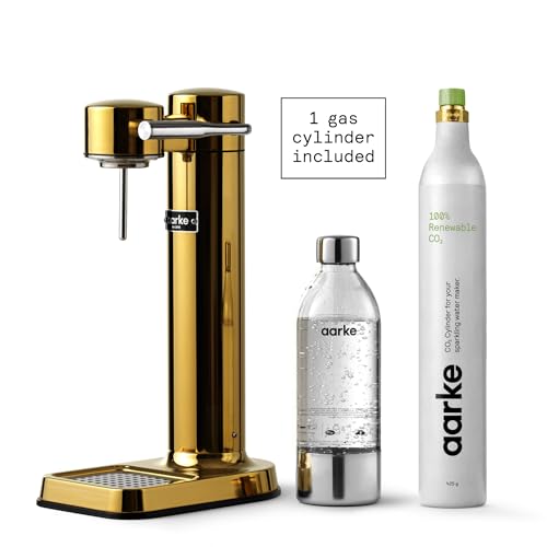 Image of Aarke Carbonator 3 - Sparkling Water Maker & CO2 Cylinder, Gold