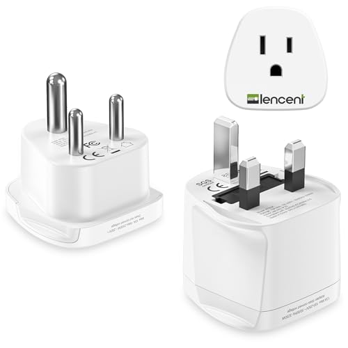LENCENT Type D and G Travel Adapter Plug Adapter for...