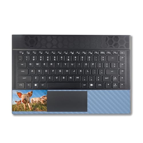 Image of MightySkins Carbon Fiber Skin Compatible with Alienware X14 R2 (2023) Full Wrap Kit - Pig Face | Protective, Durable Textured Carbon Fiber Finish | Easy to Apply & Change Styles | Made in The USA