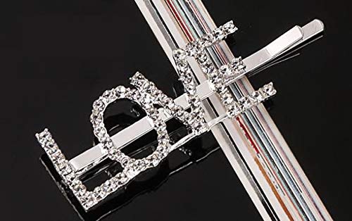 Miniatura 2 de Mia Mane Statement Bobby Pin, accesorio para el cabello con palabra para mujeres, adolescentes, niñas, amor 1 unidad