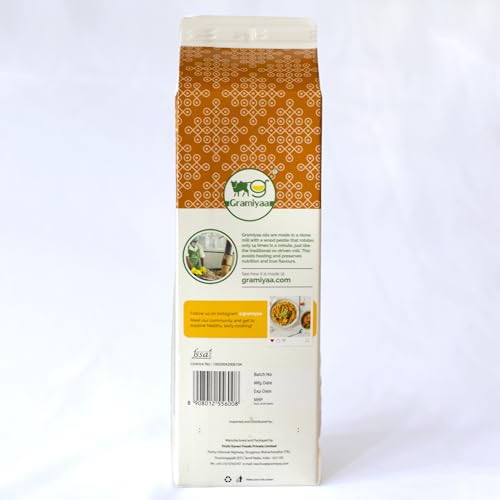 image for Gramiyaa Cold Pressed Non Toasted Sesame Oil for Cooking | 33.81 FL OZ