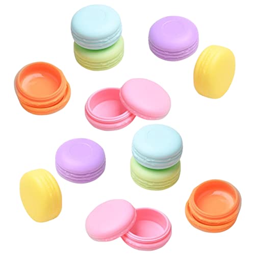 DOITOOL 12piezas Botella De Crema Para Macarrones Estuche Forma De Macarrón Envase Para Loción Para Viajes y Almacenamiento De Joyería