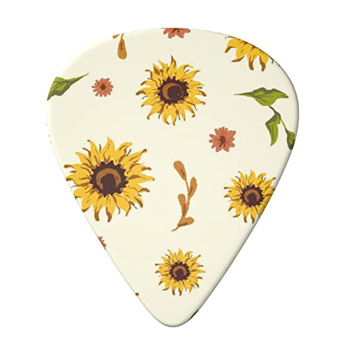 ASDTEHCY Lot de 6 médiators en celluloïd, couleur tournesol, pour guitares acoustiques, électriques, basses ou ukulélé - Les Beatles, Paul McCartney, John Lennon, RIngo Starr, George Harrison ASDTEHCY Lot de 6 médiators en celluloïd, couleur tournesol, pour guitares acoustiques, électriques, basses ou ukulélé – Image 4