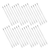 Hoement 50 Stück Kugelschreiberminen Schwarz Glatte Schreibmine mit Metallspitze Hohe Kapazität...