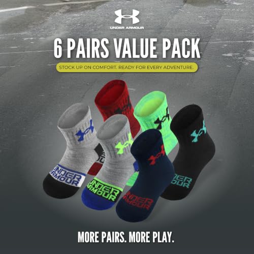 Image of Under Armour boys Multi Pack Quarter Sock