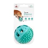 ReThink Pet Treat Dispenser Ball Toy - Beef-Scented Rubber Dog Balls, Dog Toys to Keep Them Busy, Blue