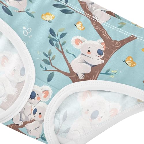 Wusikd Koala Bear Tree Girls' Underwear Cotton Butterfly Girls Briefs Soft Toddler Underwear 2T4