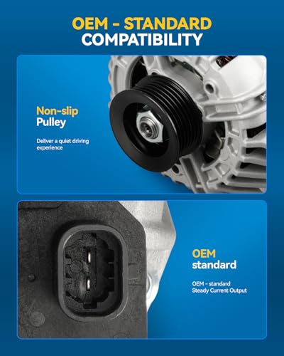 Image of PHILTOP New 11126N Alternator Compatible with Buick, Pontiac, 2005 LaCrosse 3.8L, 2005 Grand Prix 3.8L 120A S6 CW Alternator Replacement