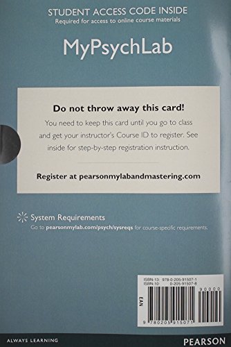 NEW MyLab Psychology without Pearson eText -- Standalone Access Card -- for Psychology: From Inquiry to...