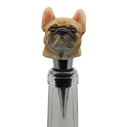 Wine Bottle Stopper French Bulldog Decorative Beverage Wine Cork For Housewarming Gift,Christmas,Thanksgiving,Khaki #TOP1