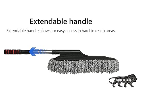 Image of Antson Removable Telescopic Car Wax Drag Nano Fiber Car Wash Brush Car Dusting Tool Car Mop Wax Dash Duster Exterior Interior Cleaning Kit Car Duster, Furniture (Universal Fit)