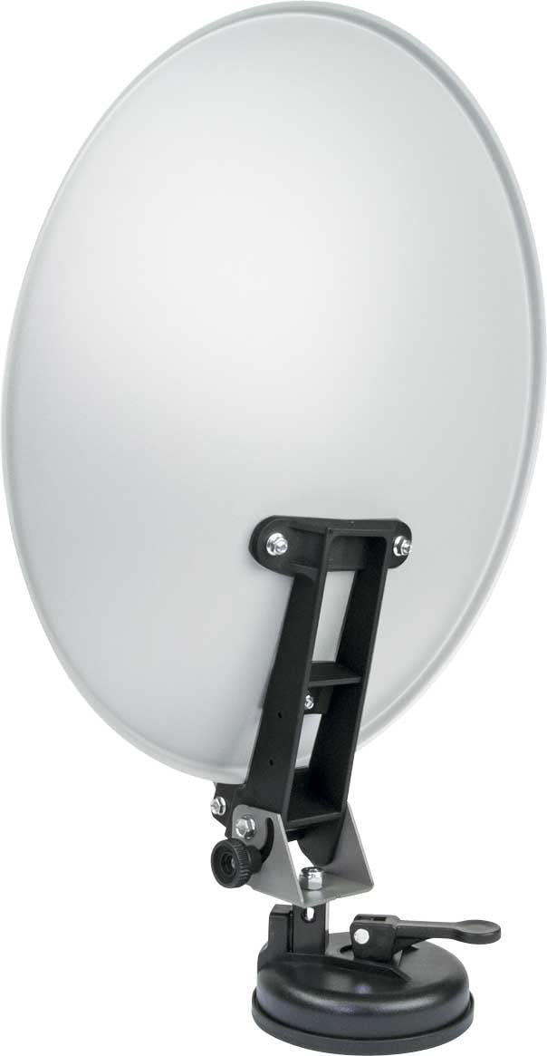 SCHWAIGER SAT-Camping Set I Satellitenanlage Komplettset I 35 cm Stahl Offset Antenne, Single LNB, 10 m Koaxialkabel, F, Transportkoffer & Montagematerial I Mobile SAT-Anlage
