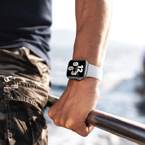 Silicone Band Compatible with Apple Watch Bands for Women 40mm 44mm 45mm 46mm 38mm 41mm 42mm 49mm Ultra Men, Sport Strap for iWatch Bands Series 10 9 8 7 6 5 4 3 SE