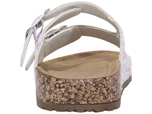 Big Girl's Belky-N Sandals Slides Shoes White Splash Sz: 44