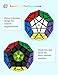 Megaminx Cube, Roxenda 3x3x3 Pentagonal Speed Cube Dodecahedron Magic Cube Puzzle Toy (Black)