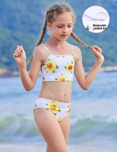 Arshiner Big Girls' 3Pcs Swimsuits Beach Surf Bikini Bathing Suit Tankini Floral Swimwear Size 12 13 #TOP4