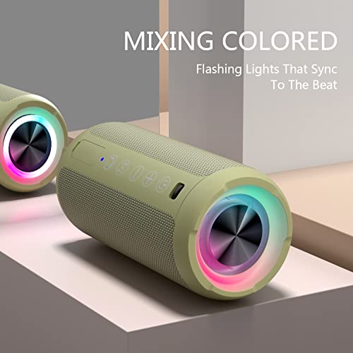 Image of Ortizan Portable Bluetooth Speakers, IPX7 Waterproof Wireless Speaker with 24W Loud Stereo Sound, Outdoor Speaker with Bluetooth 5.3, Deep Bass, RGB Lights, Dual Pairing, 30H Playtime for Home