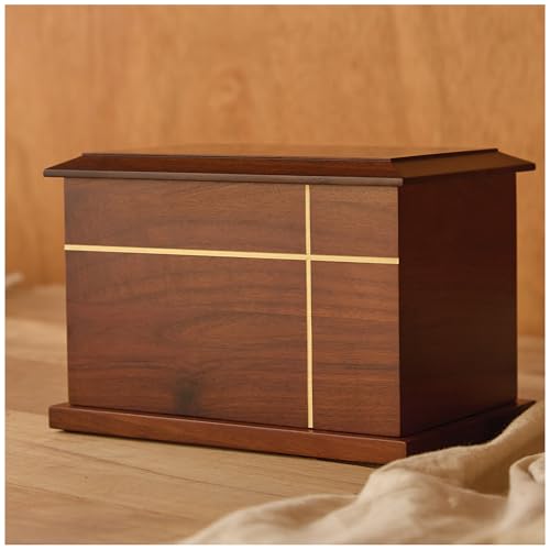 Aspen Studio AspenStudio Cross Walnut Wooden Urn for Cremation Human