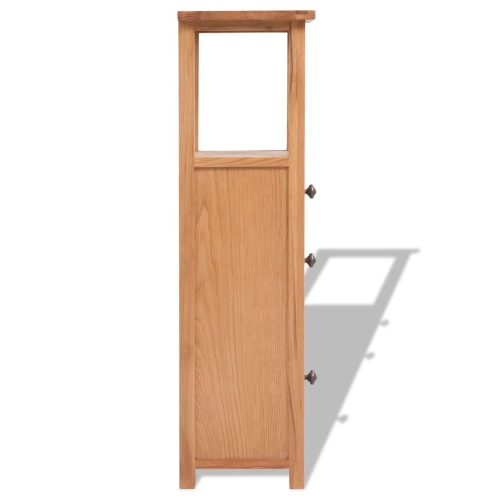 vidaXL Eckschrank 26x26x94 cm Massivholz Eiche