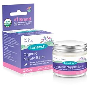 Lansinoh Organic Nipple Cream for Breastfeeding, 2 Ounces