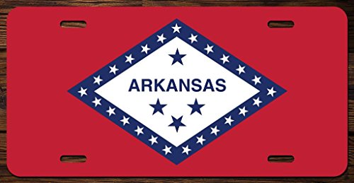 State Flag UV Printed Vanity Front License Plates (Arkansas)