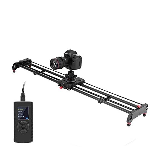 GVM 120cm Kamera Slider motorisiert, Fotografie Slider unterstützt unterstützt Videomodus, Zeitraffer Fotografie, Horizontal, Tracking und 120° Panoramaaufnahmen für Videoaufnahme Film DSLR Kameras