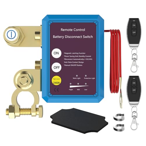 Kill Switch for Car, Malictele 12V 240A Remote Battery Disconnect