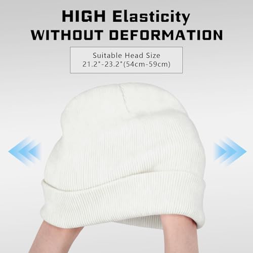 Image of ZOORON Beanie for Men Women Warm Winter Hat Unisex Soft Knit Cuffed Beanie
