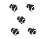 Con tuerca para panel 5x Conector Jack DC Power DC-005 Hembra 5,5x2,1mm Electronica para chasis
