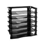 Rubbermaid Regeneration Letter Tray, Six Tier, Plastic, Black (86028) - Image 2