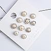 10 pièces Femmes Chemise Broche Boutons Couvrir Boutons Broche Perle Broche Broches Bouton détachable pour Femmes vêtements Fournitures Professional and Attractive #3