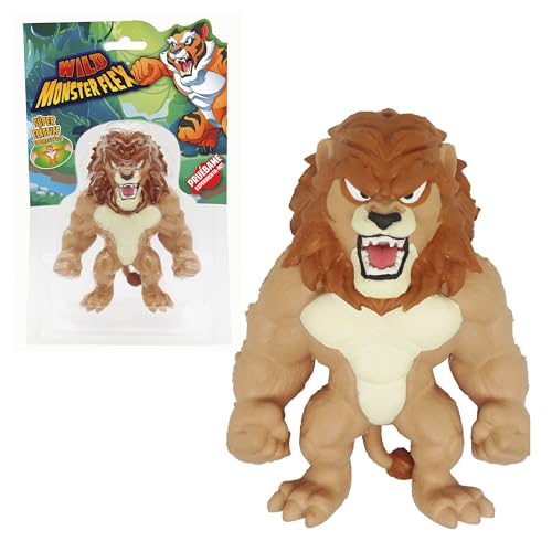 Bizak Monsterflex Classic Animales - Wild Monster King Leo, Muñeco Súper Extensible y Elástico, 25 cm, 14 para Coleccionar, para Fans Coleccionistas y Niños Desde 4 Años (64390011-6)