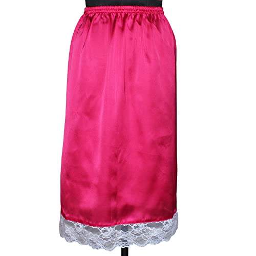 Stylob Satin Half Slip Skirt Lacey Underskirt Pink Lingerie Half Petticoat For Women (As1, Alpha, Xx_L, Regular, Regular, Xxl) #TOP2