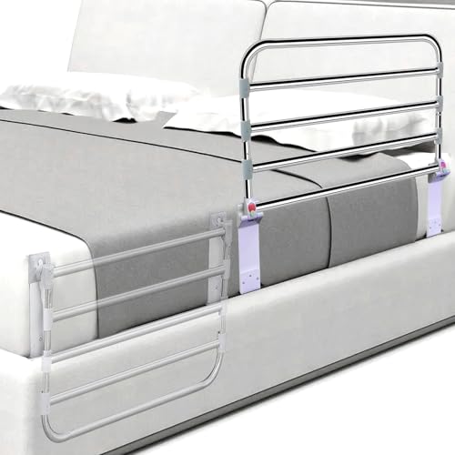 Rieles de cama para adultos mayores, barandilla plegable de protección de cama para adultos, 90 x 50 cm, rieles de seguridad laterales de cama, rieles de seguridad para ancianos, adultos