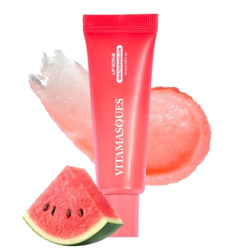 vitamasques lip sugar scrub - watermelon lip exfoliator scrub sugar scrubs overnight hydration amp softening soothing dryness moisturizing lip scrub is enriched with shea butter - made in korea
