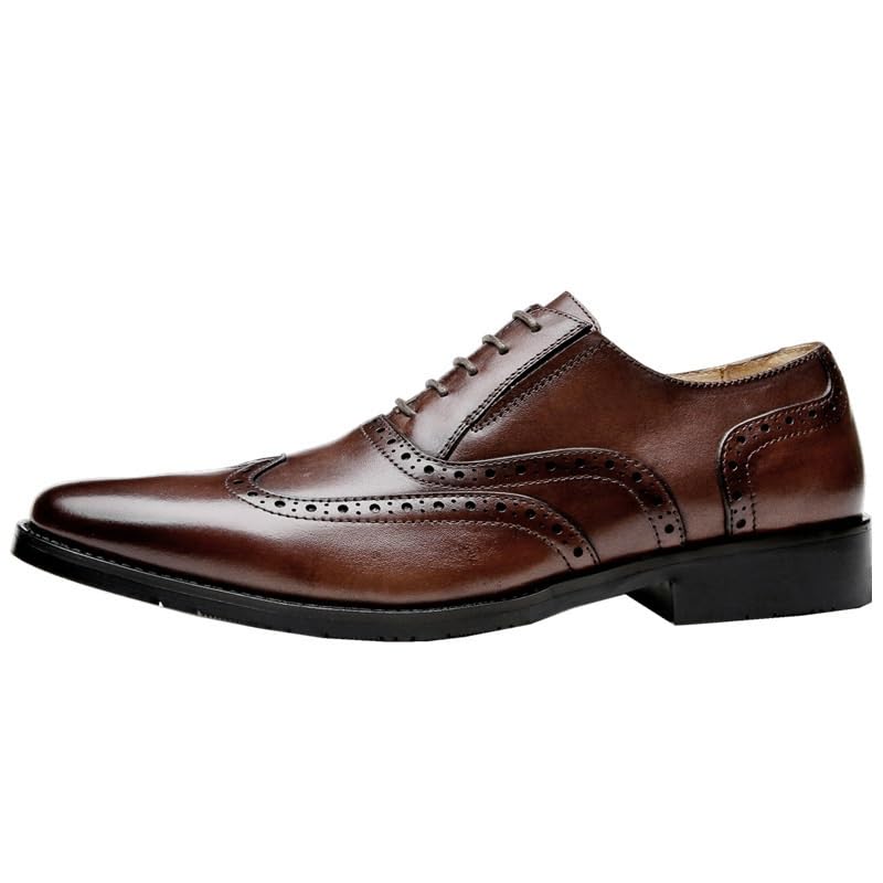 Men's Handmade Shoes Business Formal Leather Shoes Suitable for Wedding Office Breathable and Comfortable Low Top