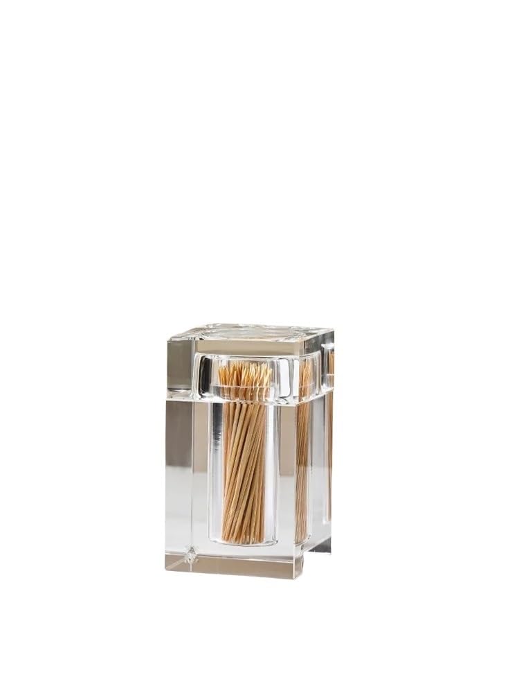 Tianshengqi A Crystal Glass Toothpick Box Barrel Home Dining Table Hotel(A)