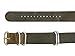 time+ 22mm 5-Ring Military Style Distressed Vintage Leather Watch Band Strap Brown